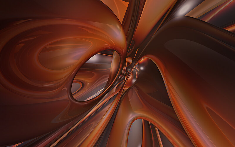 Abstract brown fluid forms