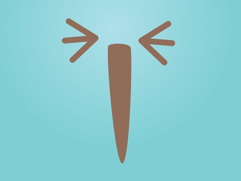 abstract brown shape on blue