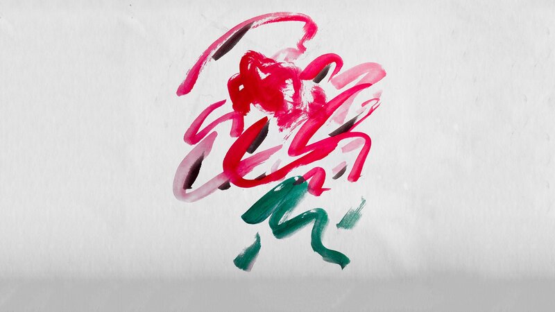 Abstract Brush Strokes — Red