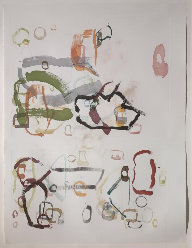 Abstract brushstroke composition