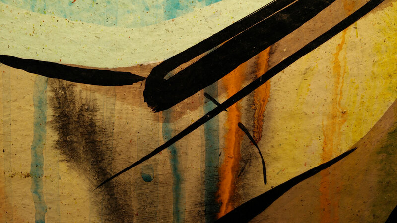 Abstract Brushstrokes — Black