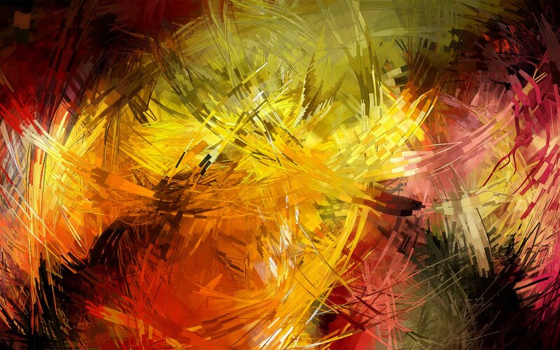 Abstract Brushstrokes — Orange