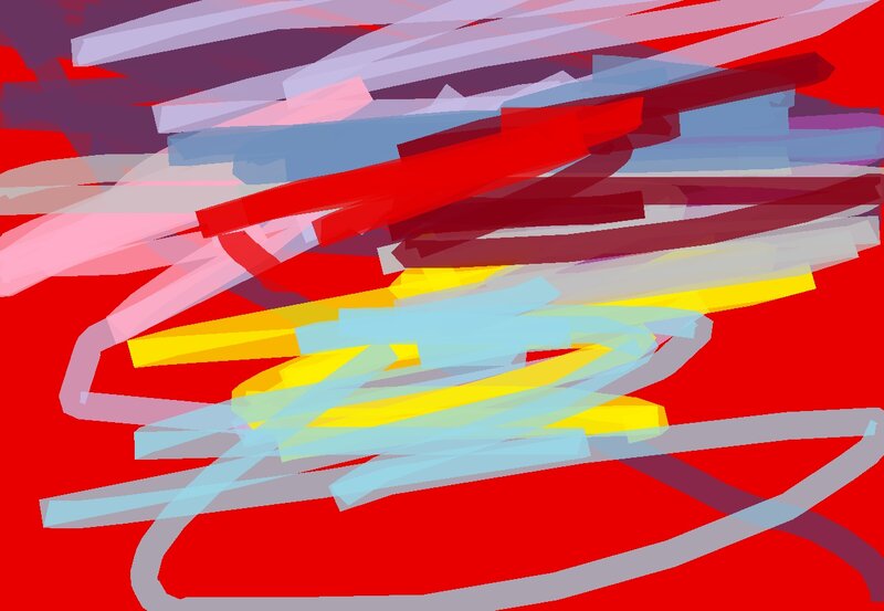 Abstract Brushstrokes — Red