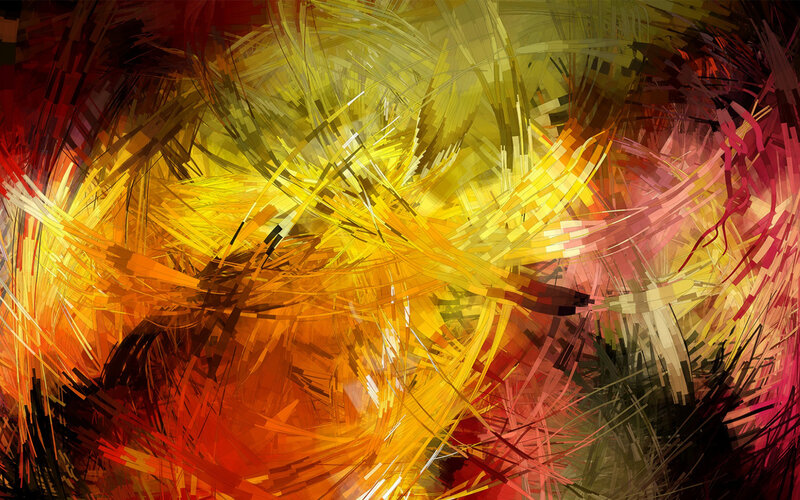 Abstract Brushstrokes — Yellow