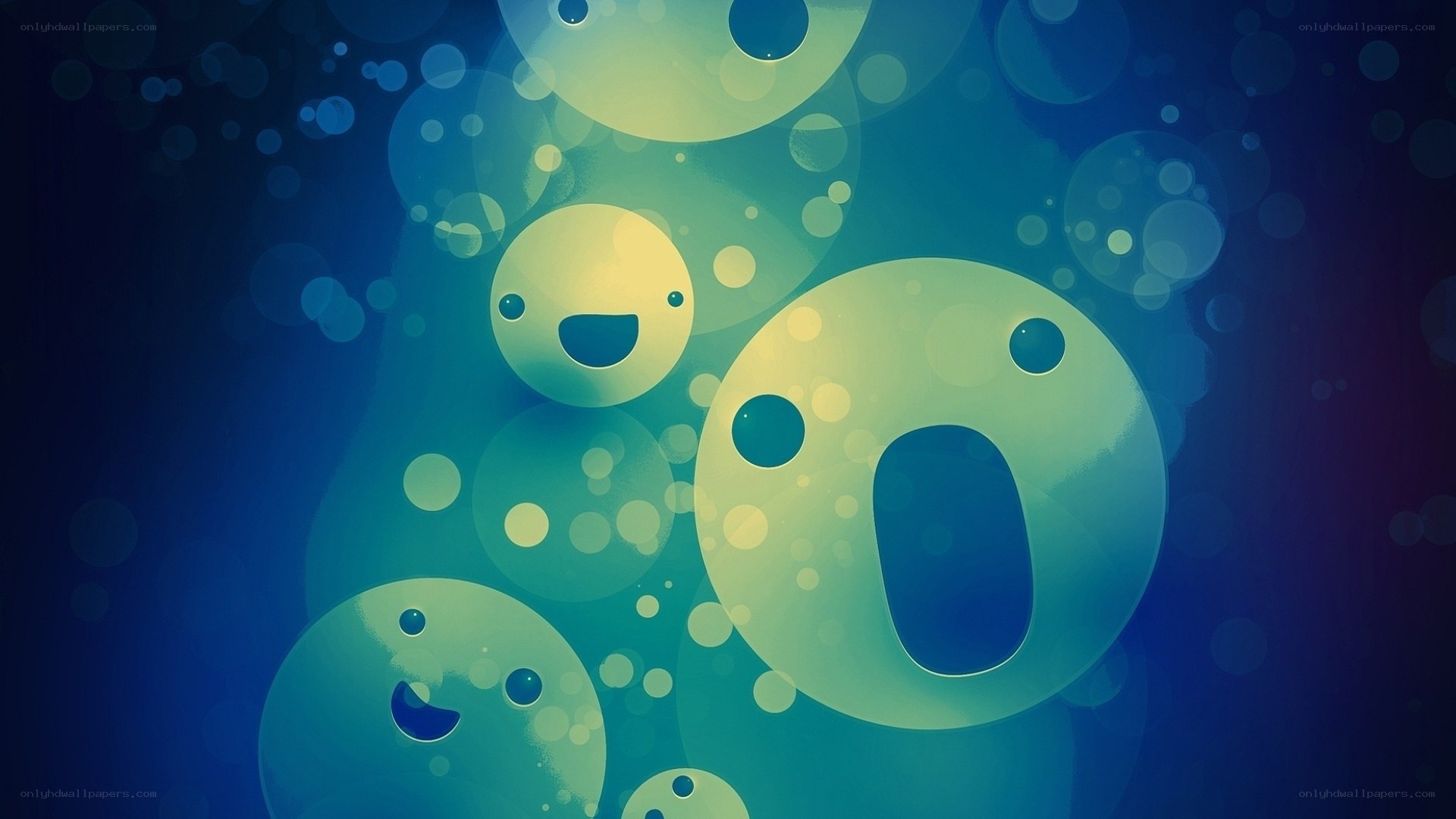 abstract bubble characters