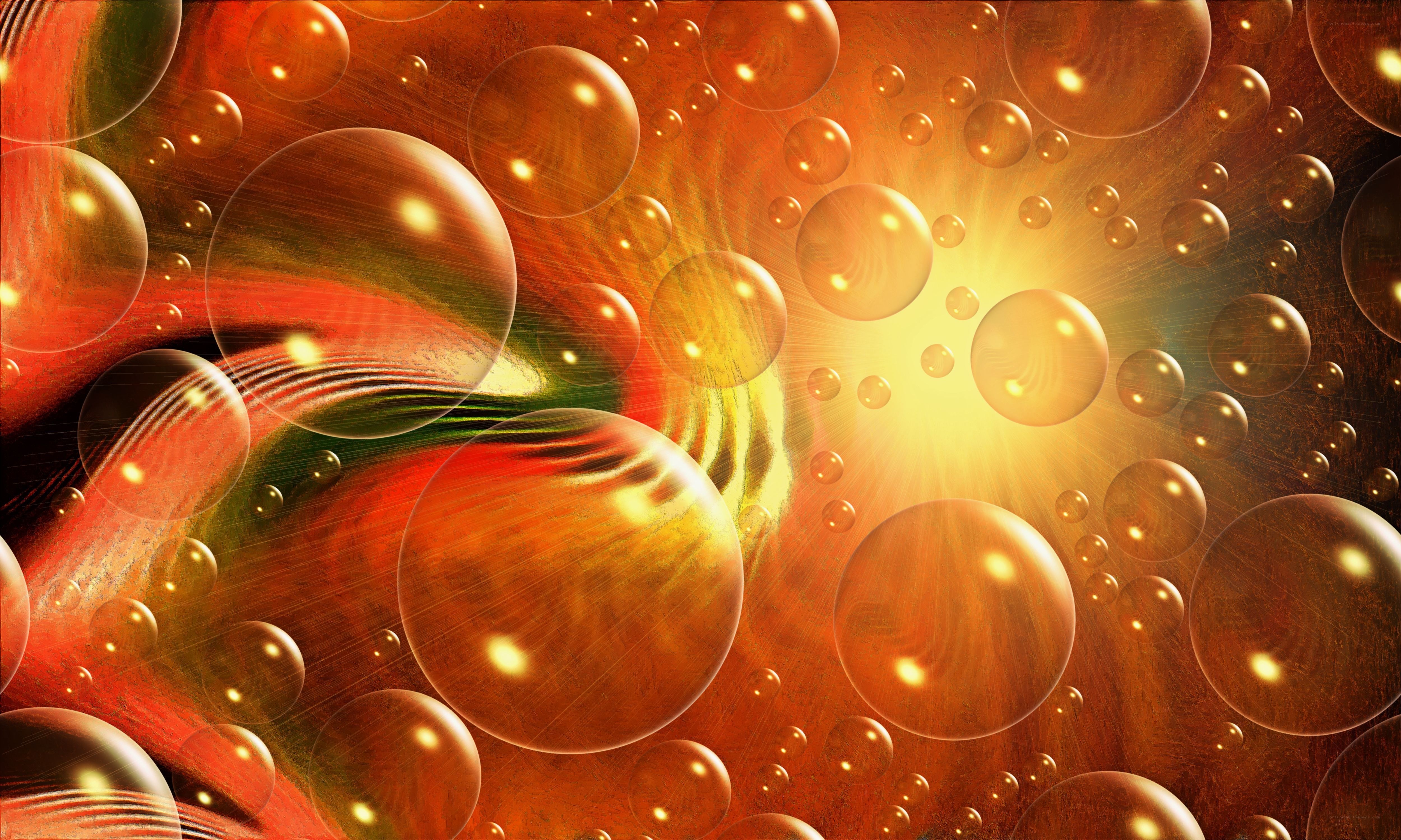 Abstract bubble explosion