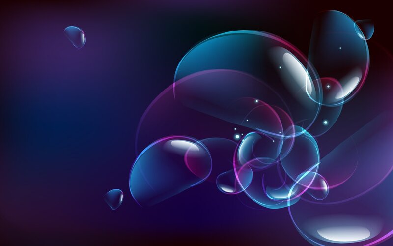 Abstract Bubbles — Blue