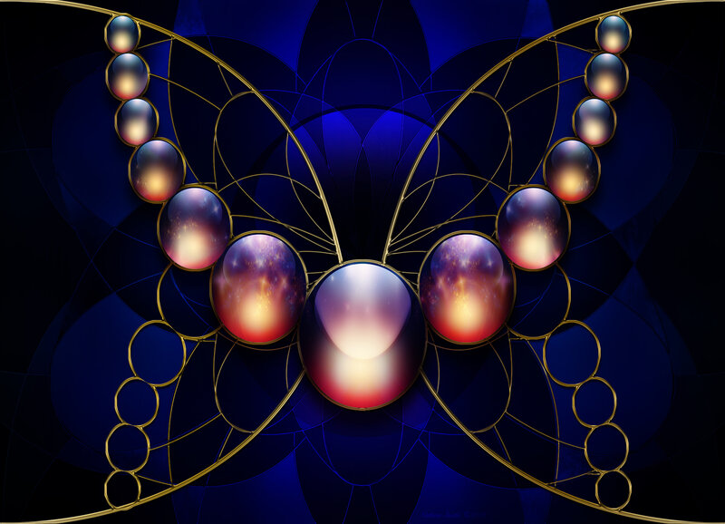 Abstract Butterfly Design — Blue