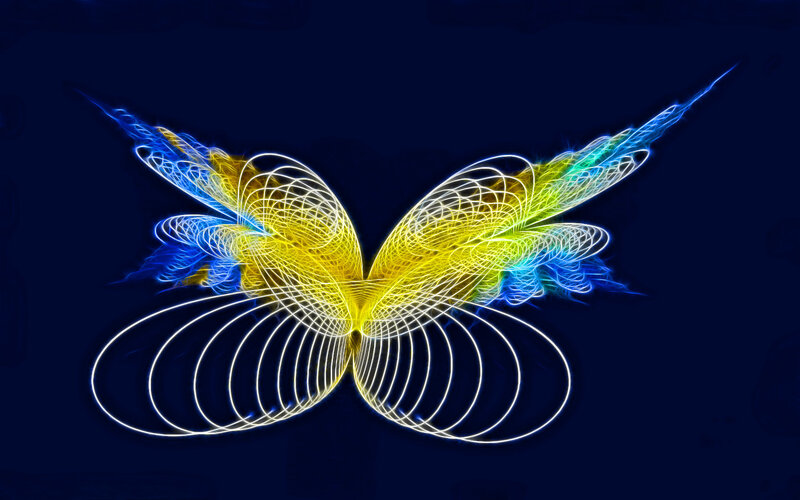 Abstract butterfly light art