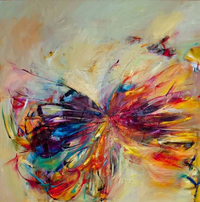 Abstract Butterfly Painting