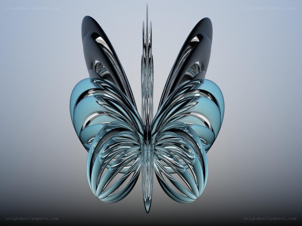 Abstract butterfly sculpture