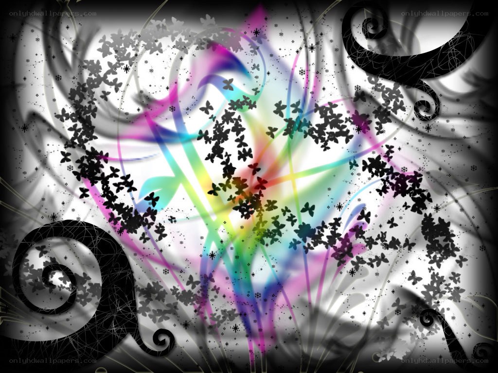 abstract butterfly swirl design