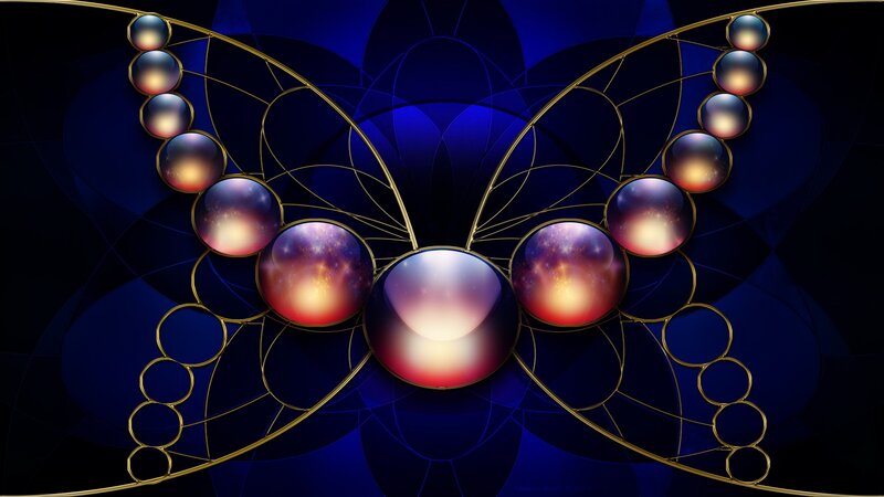 Abstract butterfly with gemstones