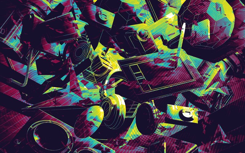 Abstract Camera Collage