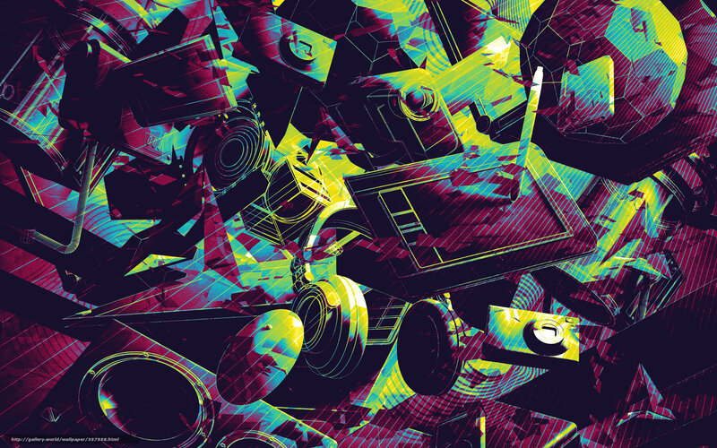 Abstract Camera Parts Collage