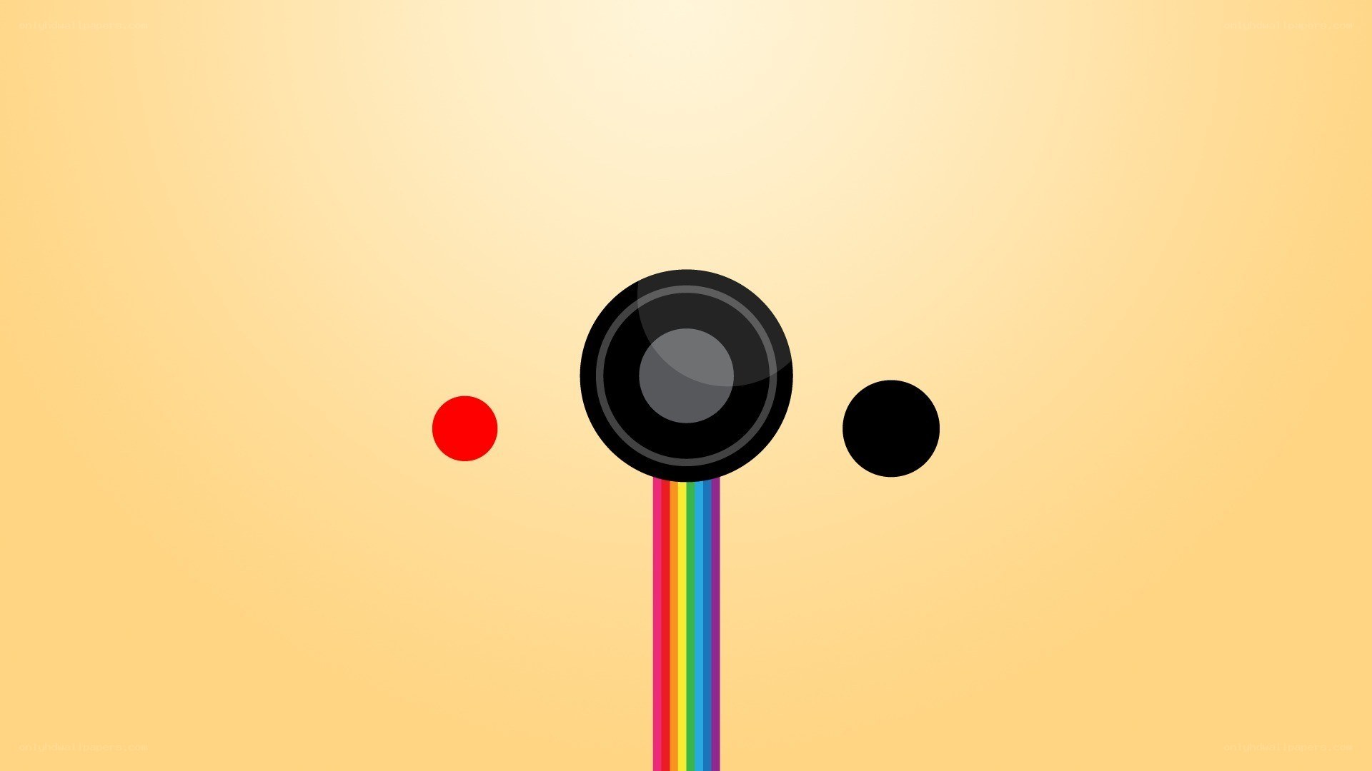 abstract camera with rainbow stream