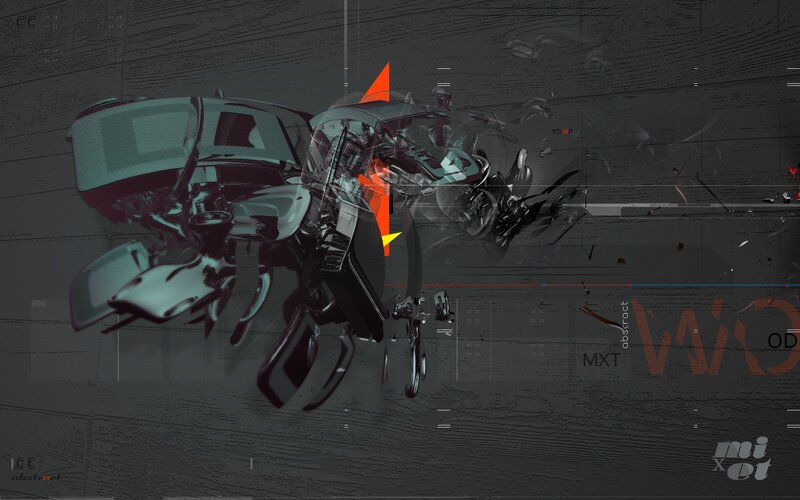 abstract car crash animation
