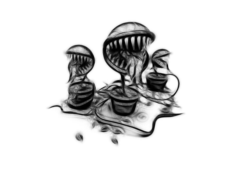 Abstract carnivorous plants
