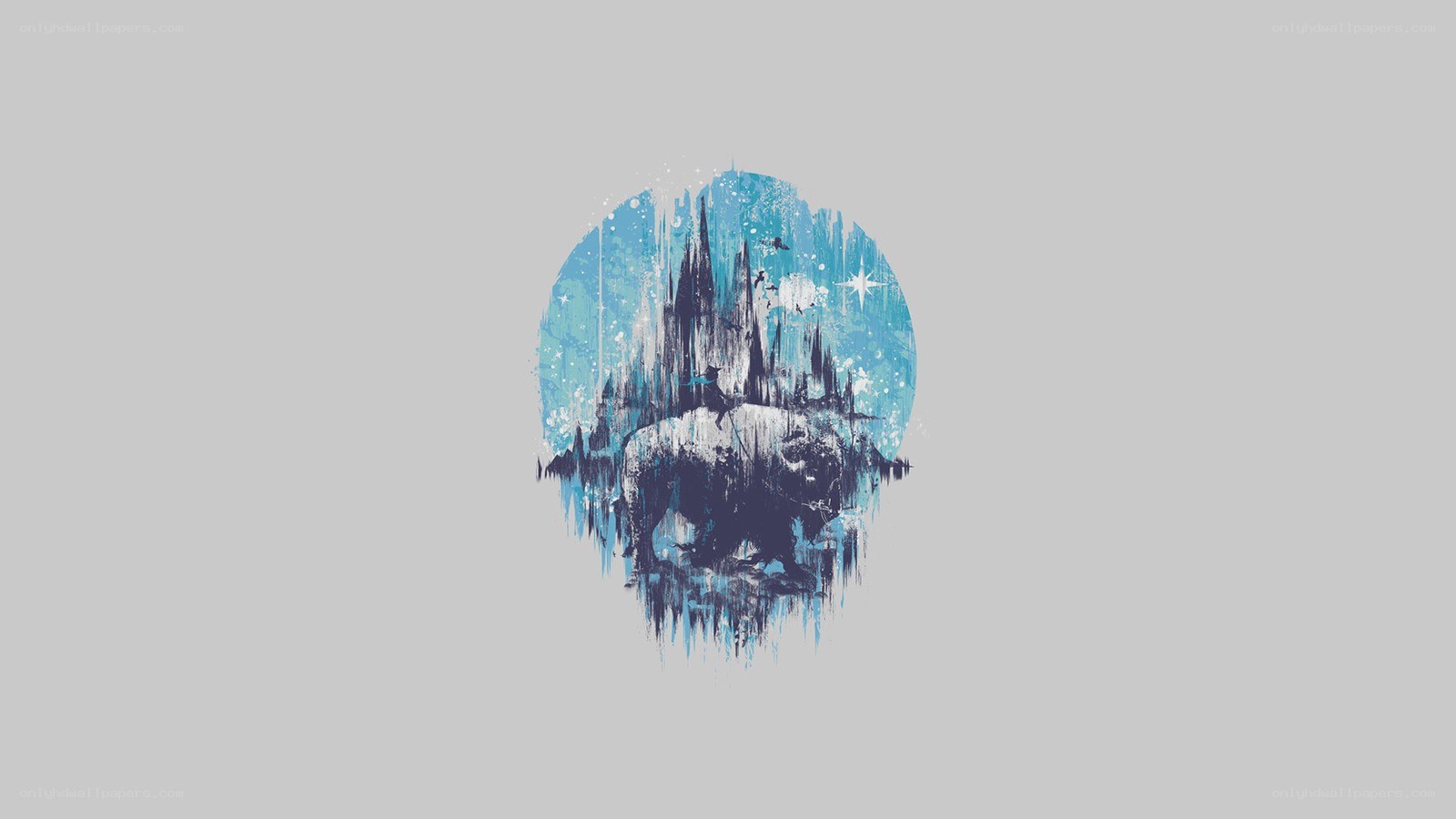 abstract castle illustration