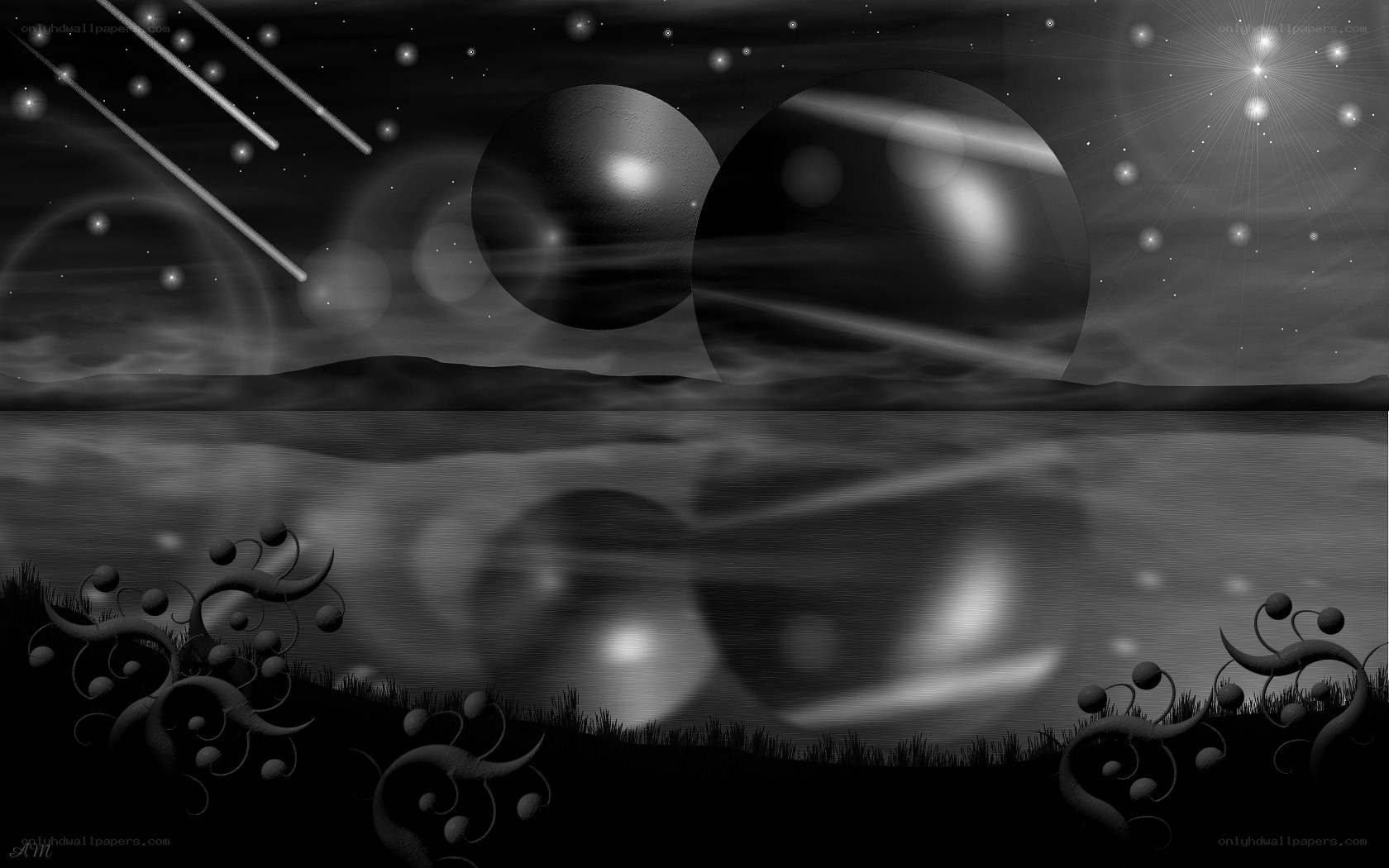 abstract celestial landscape