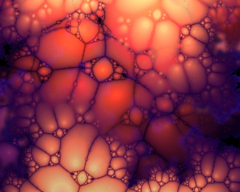 Abstract Cellular Pattern — Red
