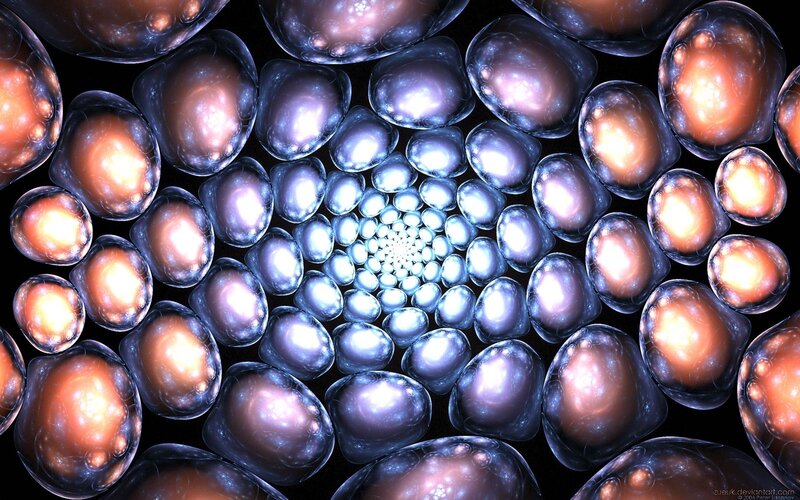 Abstract cellular spiral pattern