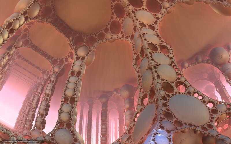 Abstract Cellular Structure — Pink