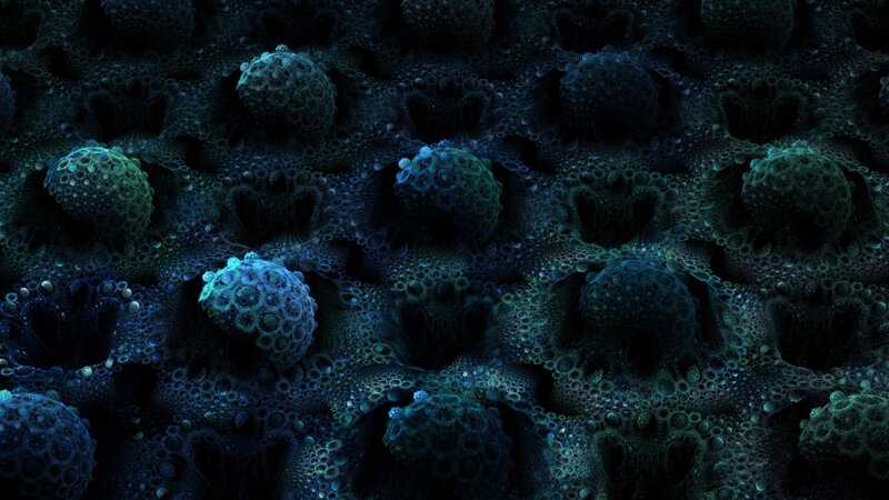 Abstract Cellular Structures — Blue