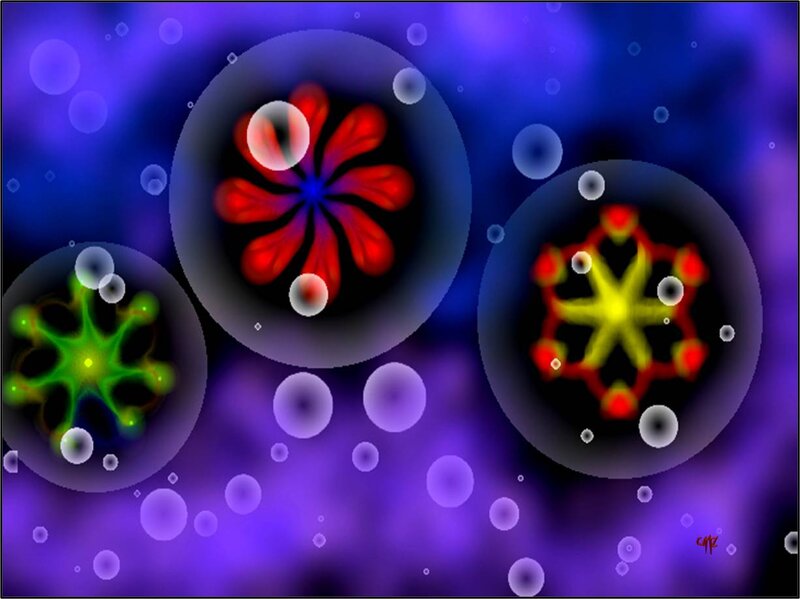 Abstract Cellular Structures — Purple, Mystical