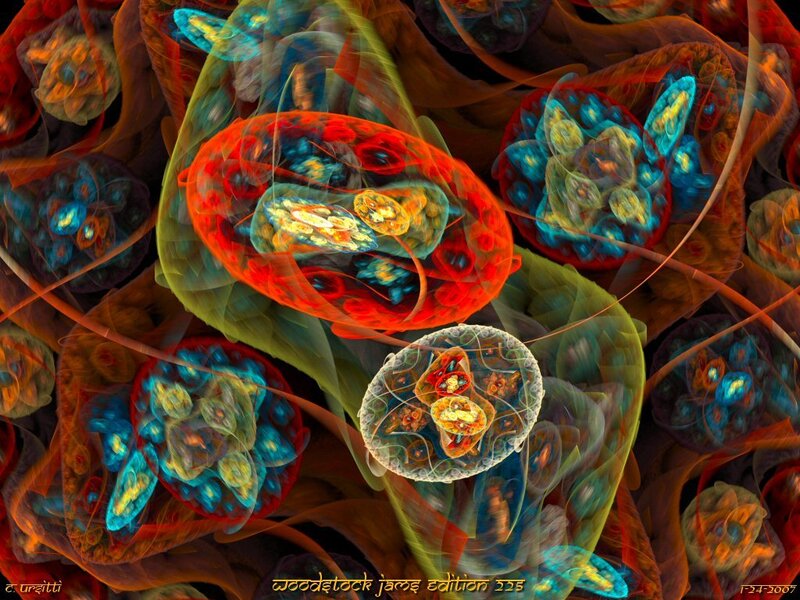 Abstract Cellular Structures — Red, Complex