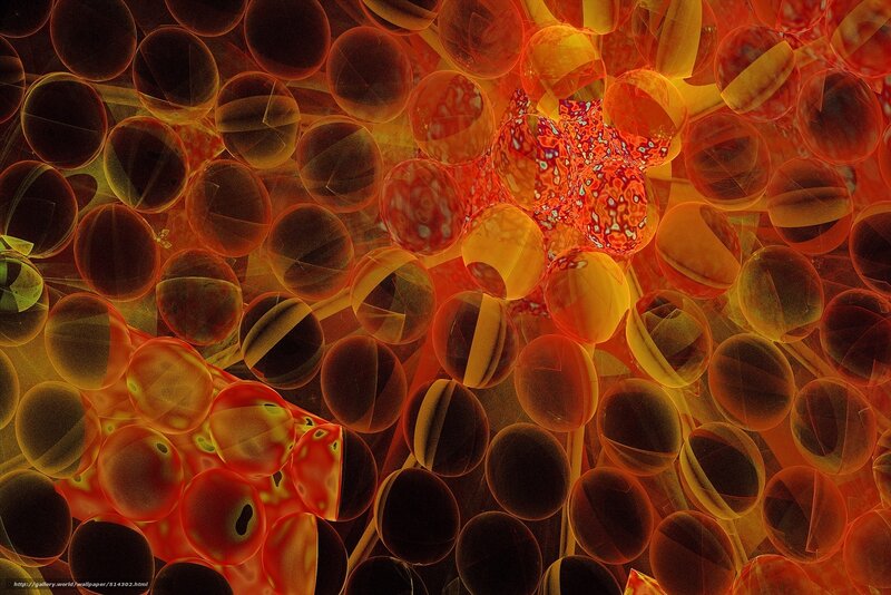 Abstract Cellular Structures — Red