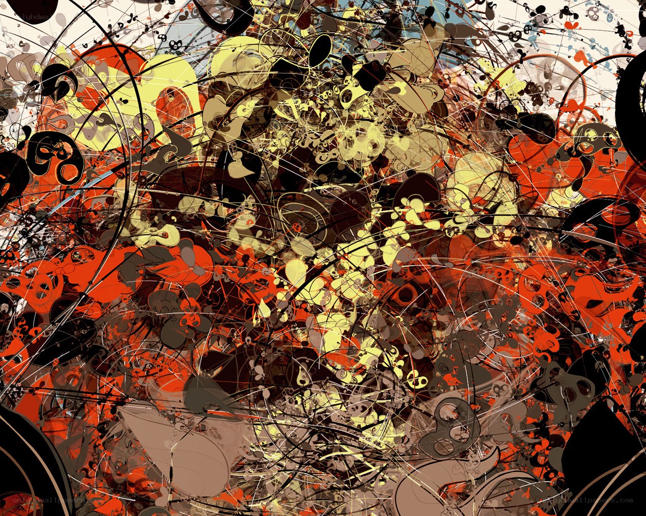 abstract chaotic art composition