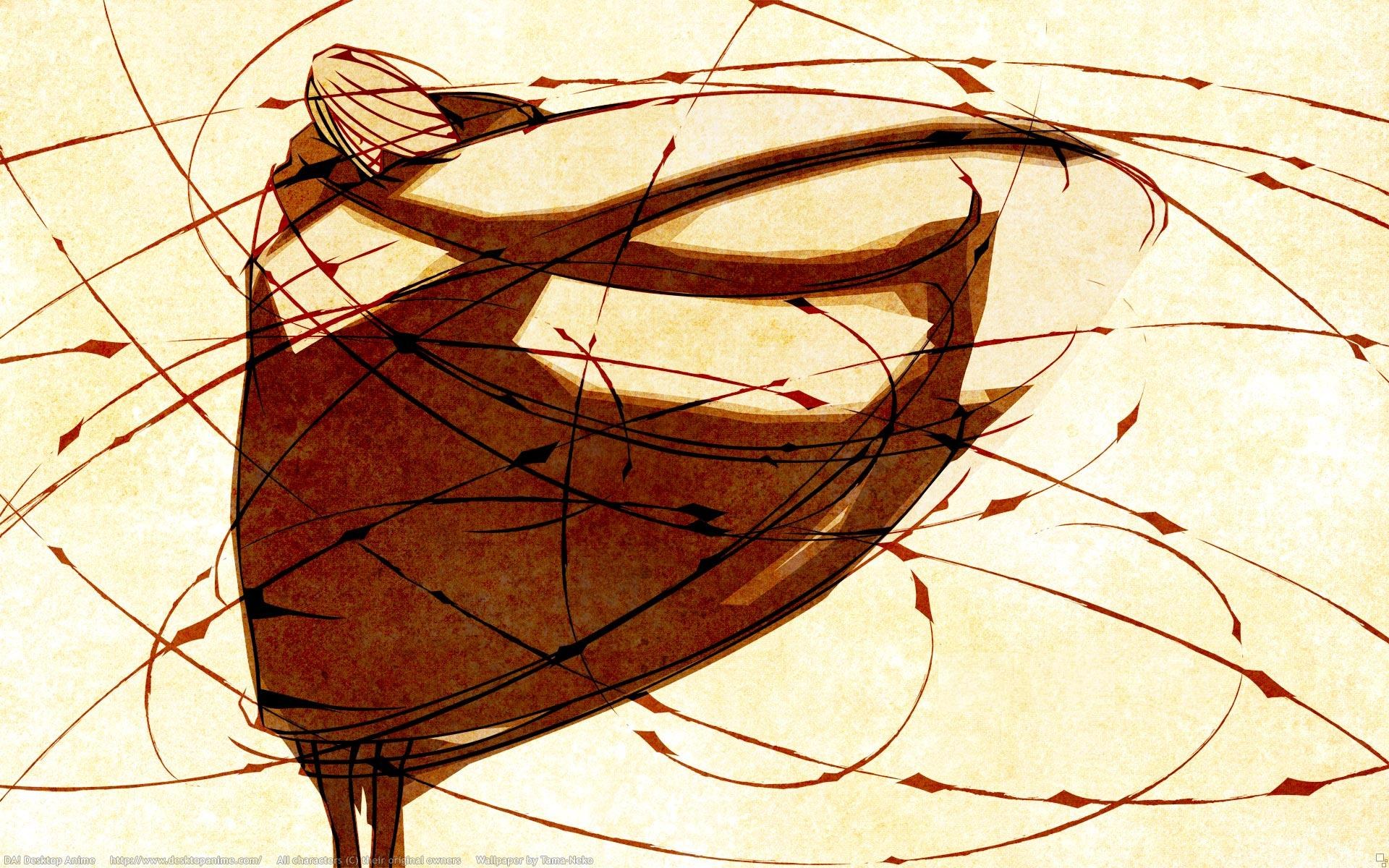 abstract character art with lines
