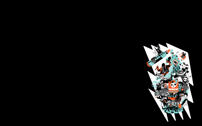 abstract character collage art