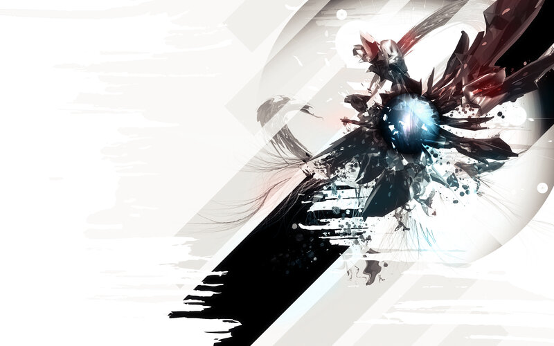 Abstract Character Explosion — White