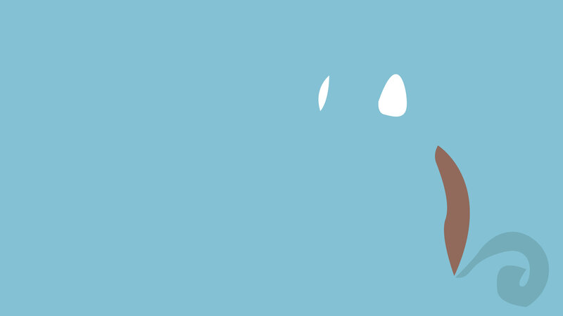 Abstract Character Face — Blue