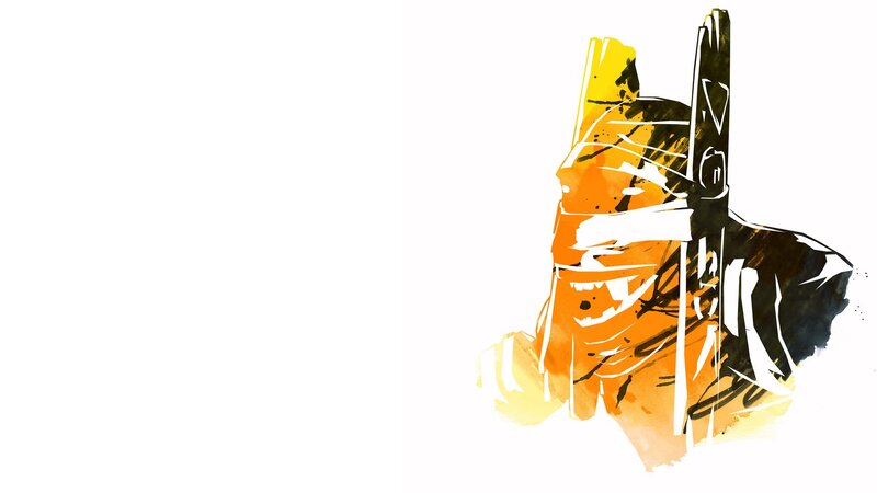 Abstract Character Illustration — Orange, Dramatic
