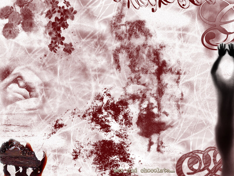 abstract chocolate and romance collage