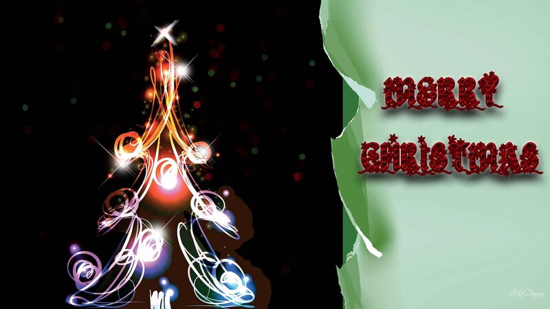 Abstract Christmas Tree — Black