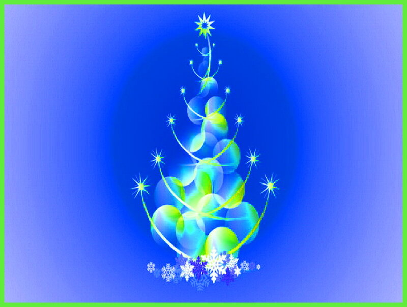 Abstract Christmas Tree — Blue
