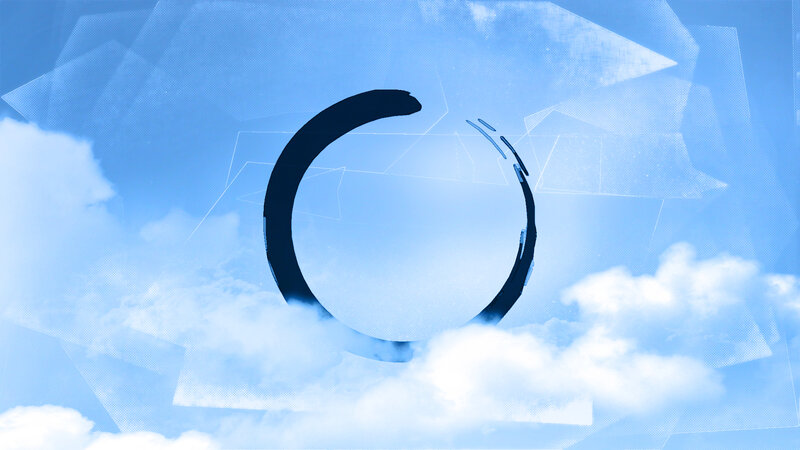 abstract circle in sky