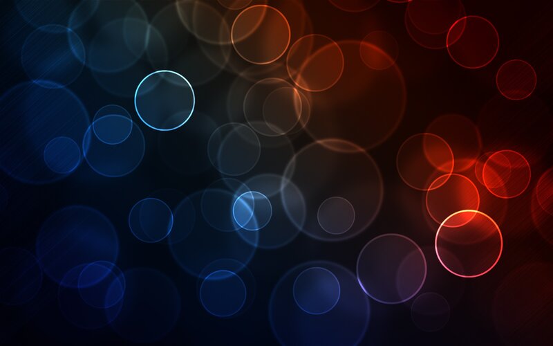 Abstract Circle Lights — Blue, Dark