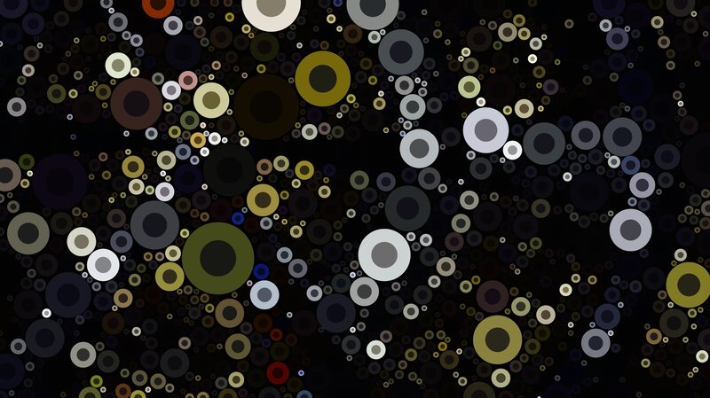 Abstract Circle Pattern — Black, Calm, Circles