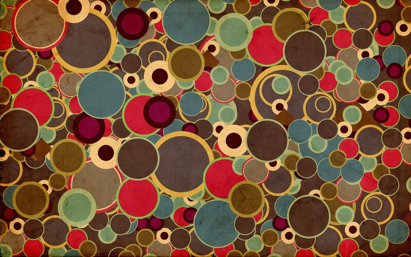 Abstract Circle Pattern — Brown, Busy, Circles
