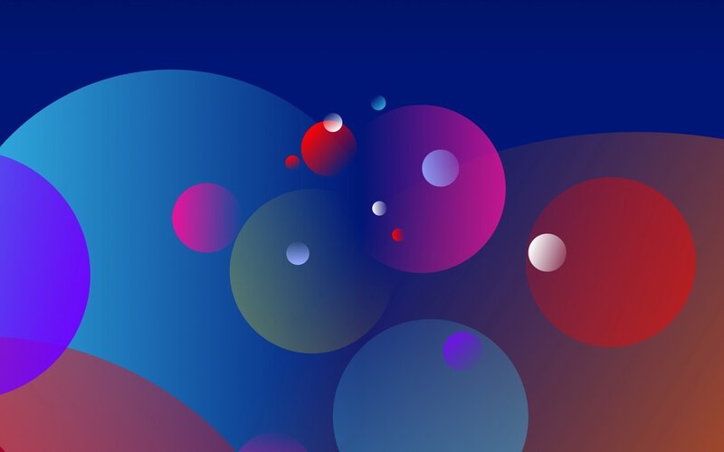 Abstract Circles on Blue