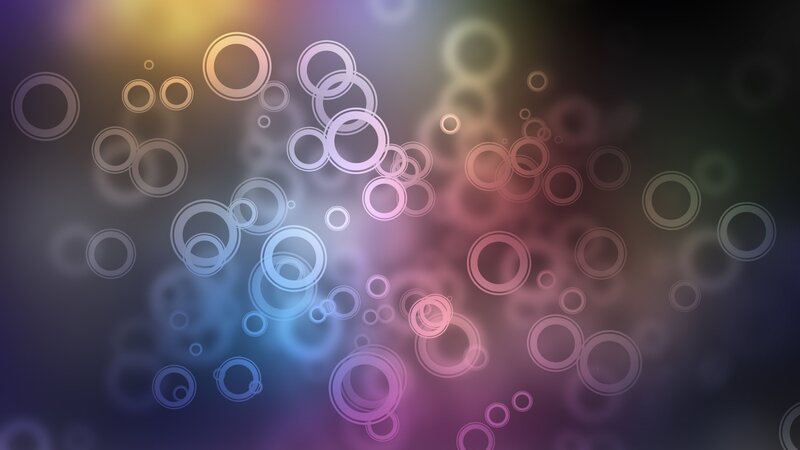 Abstract Circles on Gradient — Purple
