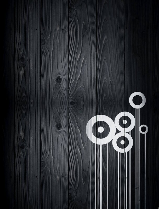 abstract circles on wood