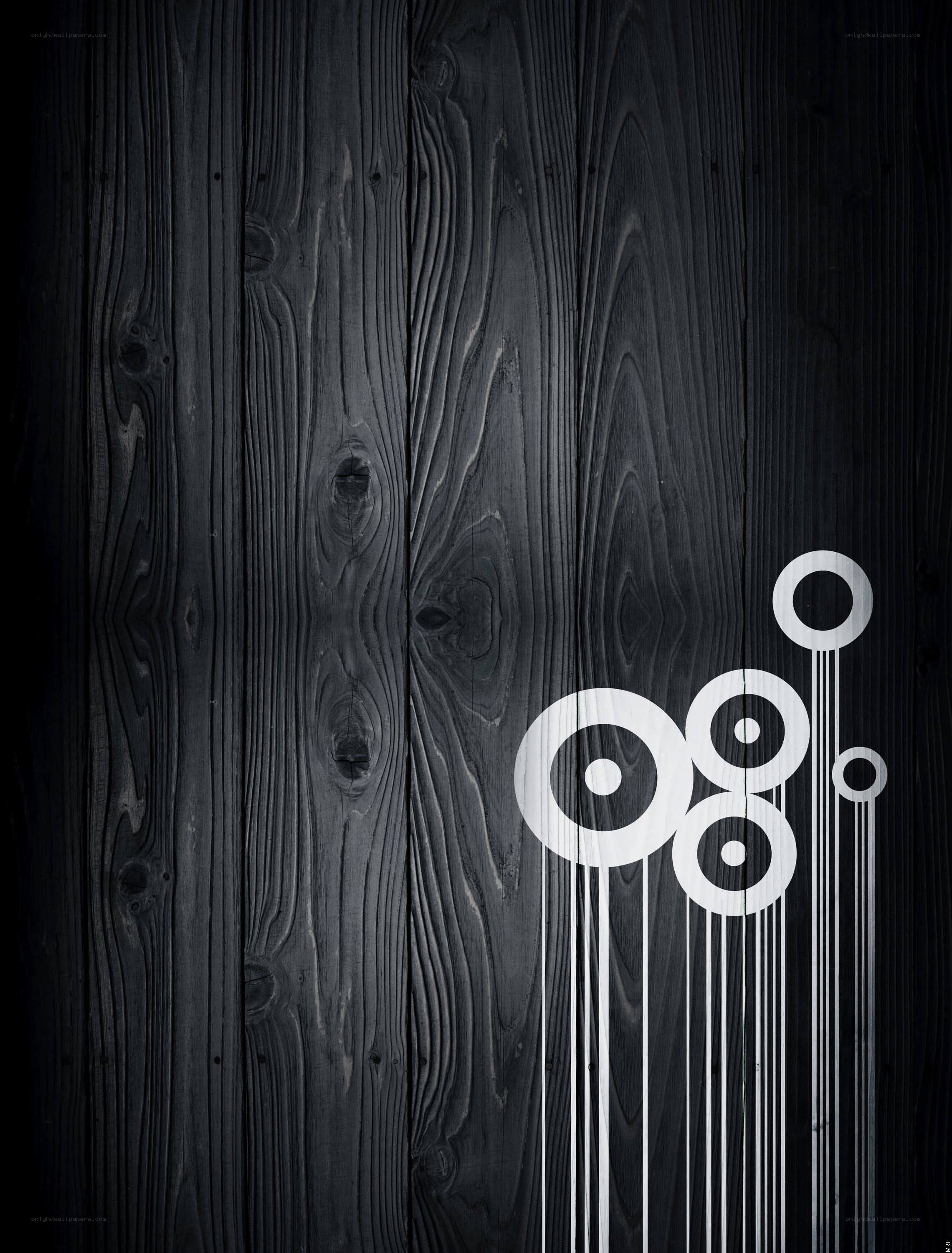 abstract circles on wood