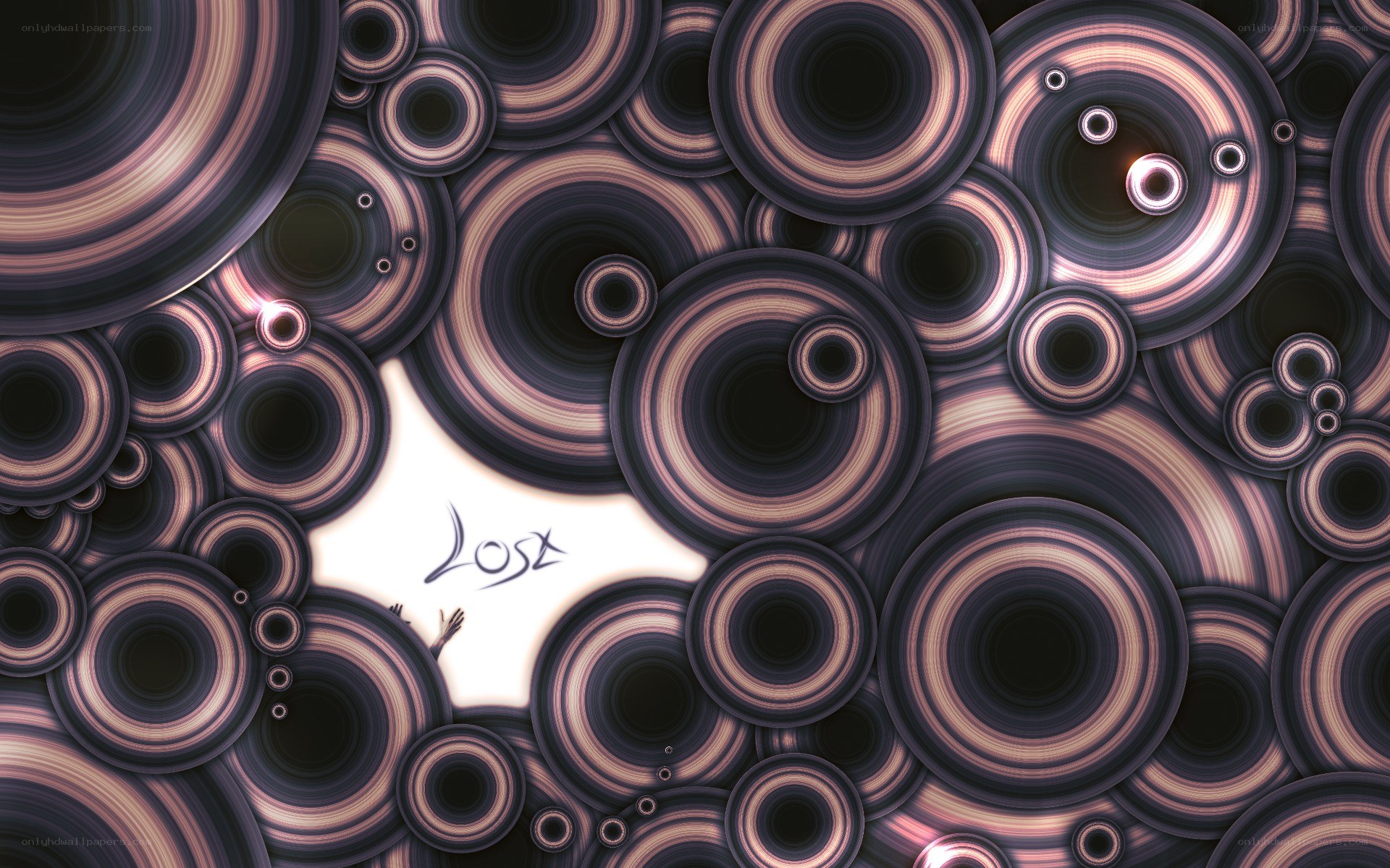 abstract circles with text
