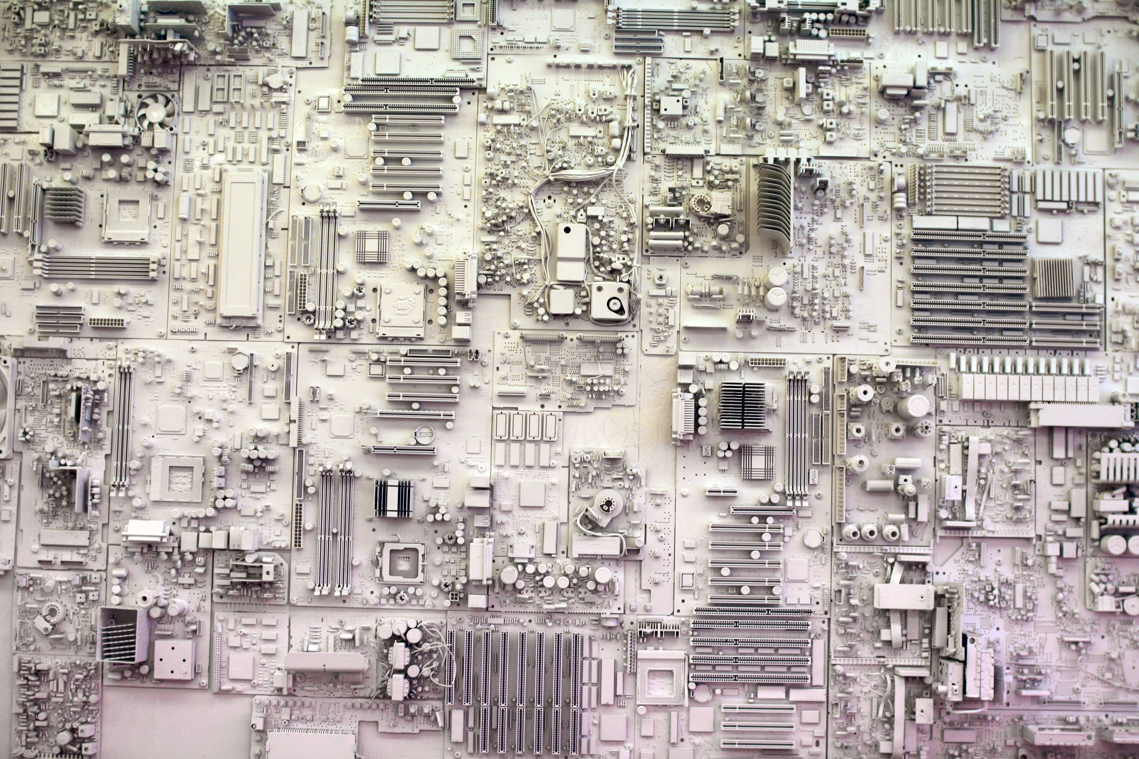 Abstract circuit board collage